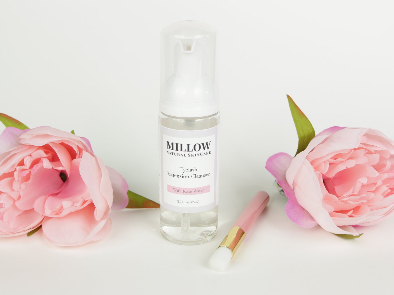 Eyelash Extension Cleanser With Pink Brush Kit 2.2 Fl.oz Etsy