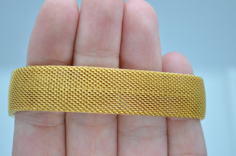 Lobster Clasp 1980/'s MESH DESIGN BRACELET Retro fashion From the 80/'s Mother/'s day Gold tone Vintage Gift for her Retro bracelet