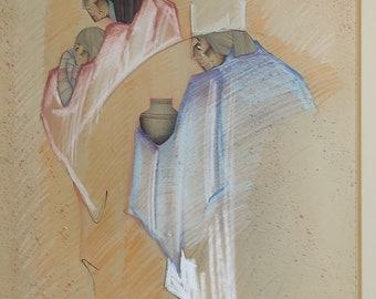 mixed media on paper by Amado maurillo Pena