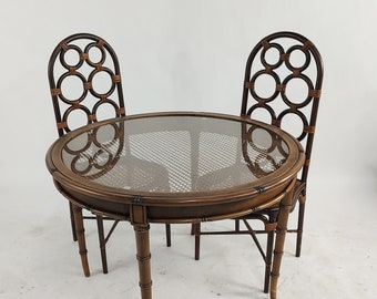 Vintage Italian rattan patio set