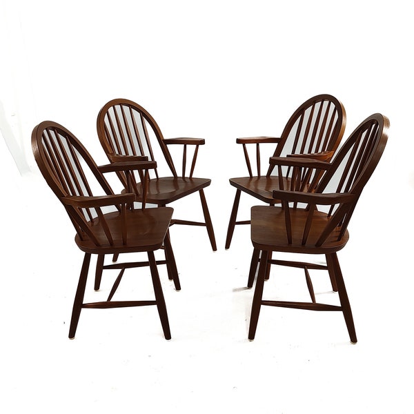 Set of 4 Mid Century Danish Modern Dining Chairs by Erik Ole Jørgensen for Tarm Stole Mobelfabrik