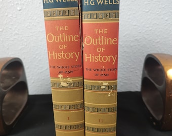 The outline of history by HG Wells. 2 volumes