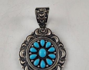 sleeping beauty turquoise pendant