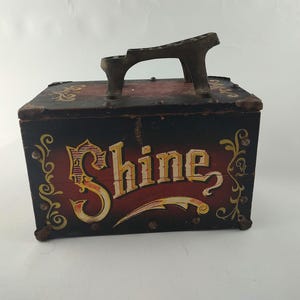 vintage shoe shine box
