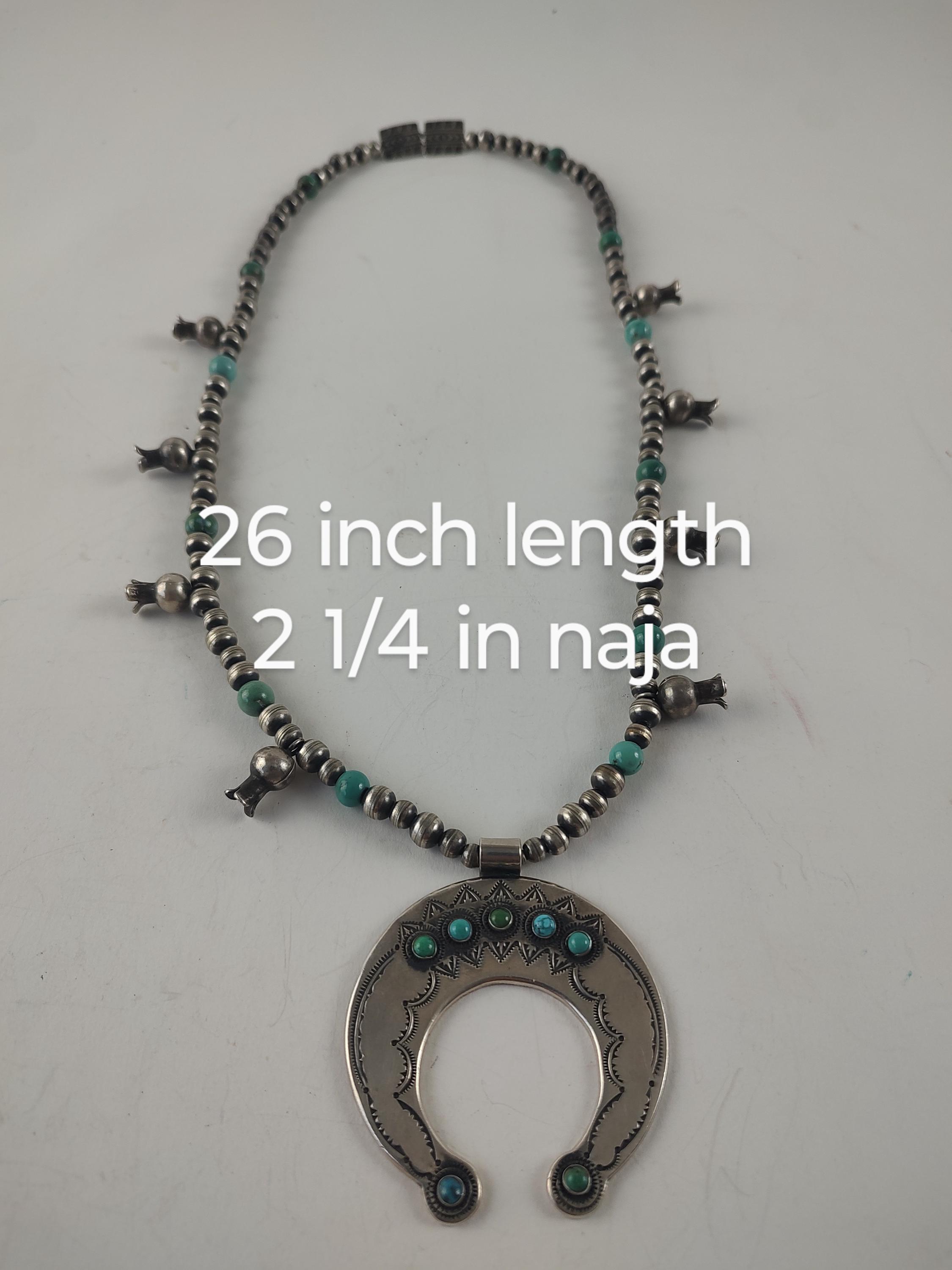 Vintage Navajo Squash Blossom Necklace - Etsy Canada