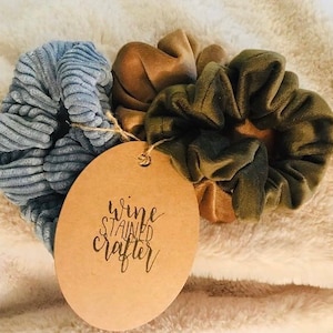 VERDAMMT SÜSS! 3er Pack handgemachte SCRUNCHIES mit handgeschriebener Karte!