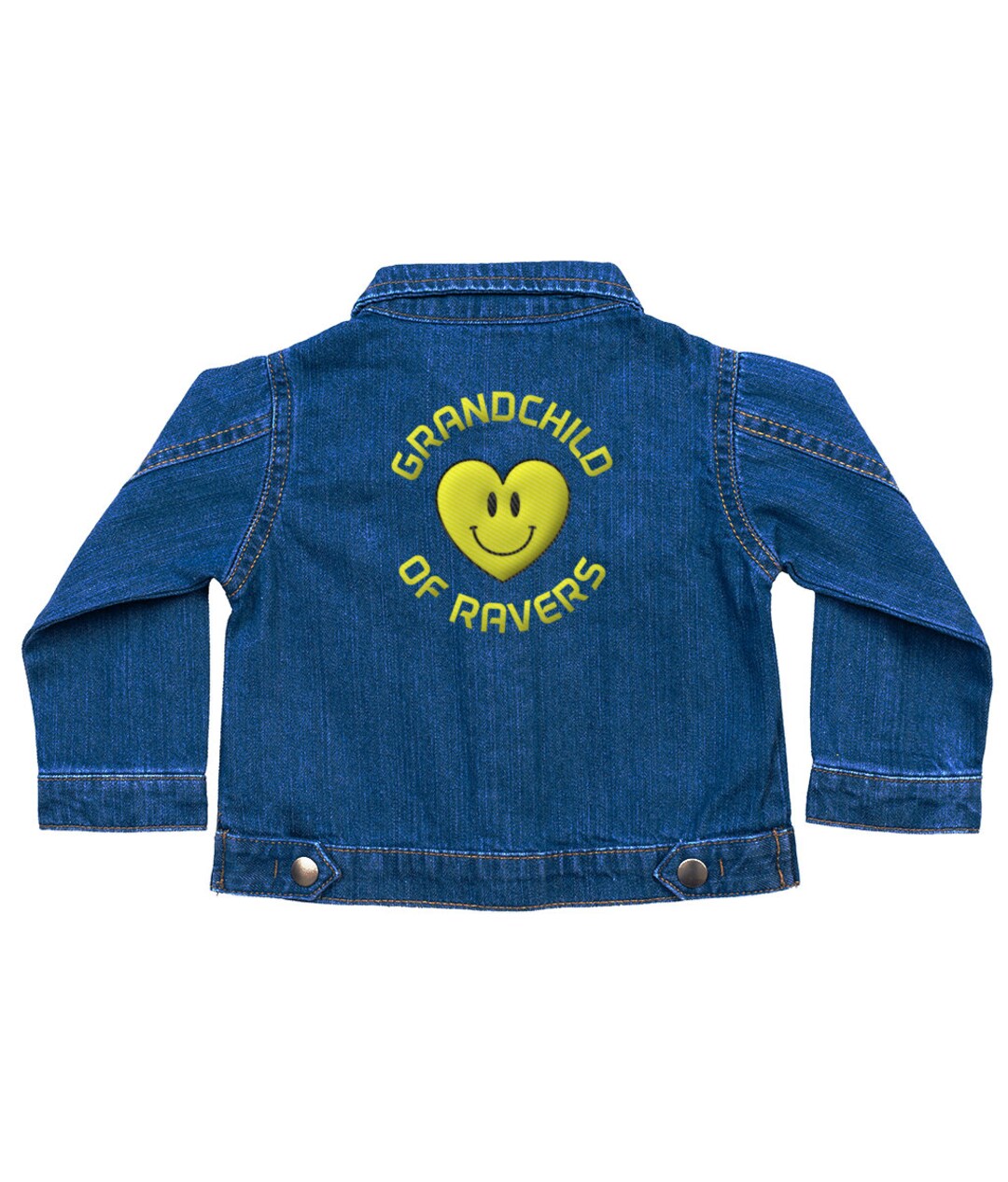 Embroidered Babybugz Denim Jacket Raveheart-grandchild-yellow