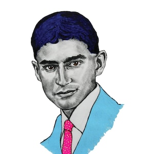 Carte de Saint-Valentin Franz Kafka « Je t'aime autant que Kafka se haïssait » Petit ami Petite amie Mari Épouse Partenaire Romantique Amour Drôle