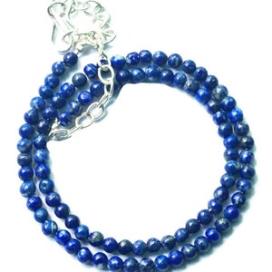 100% Natural Lapis lazuli Beads Necklace / Lapis Necklaces / Lapis stone / Blue Lapis Beads Necklace / Lapis Stone Necklace / Lapis Beads