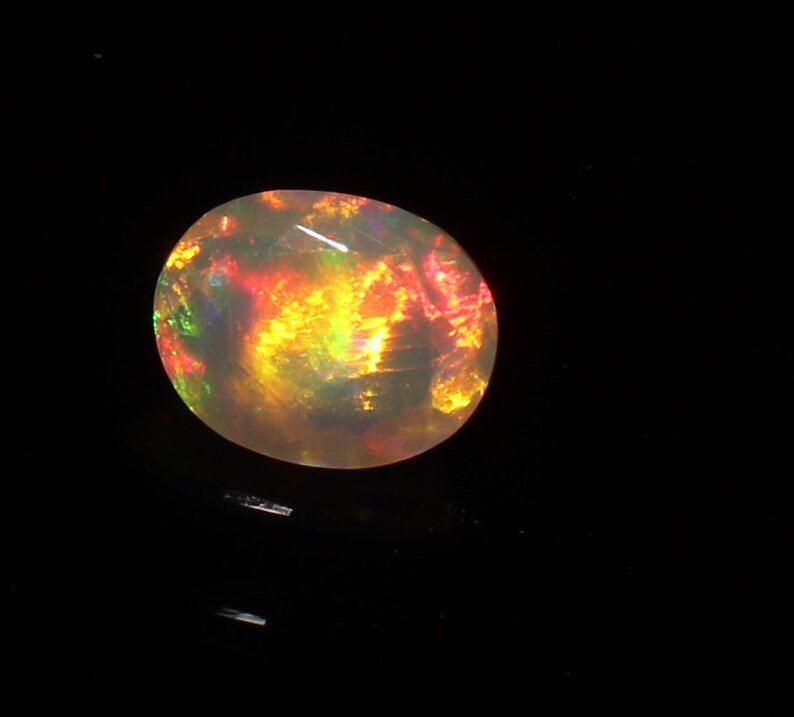 8x10 mm Handmade Natural Ethiopian Fire Opal cut stones Opal Stone Opal Ethiopian Opal Calibrated Opal Fire Opal s6391 1.70 ct