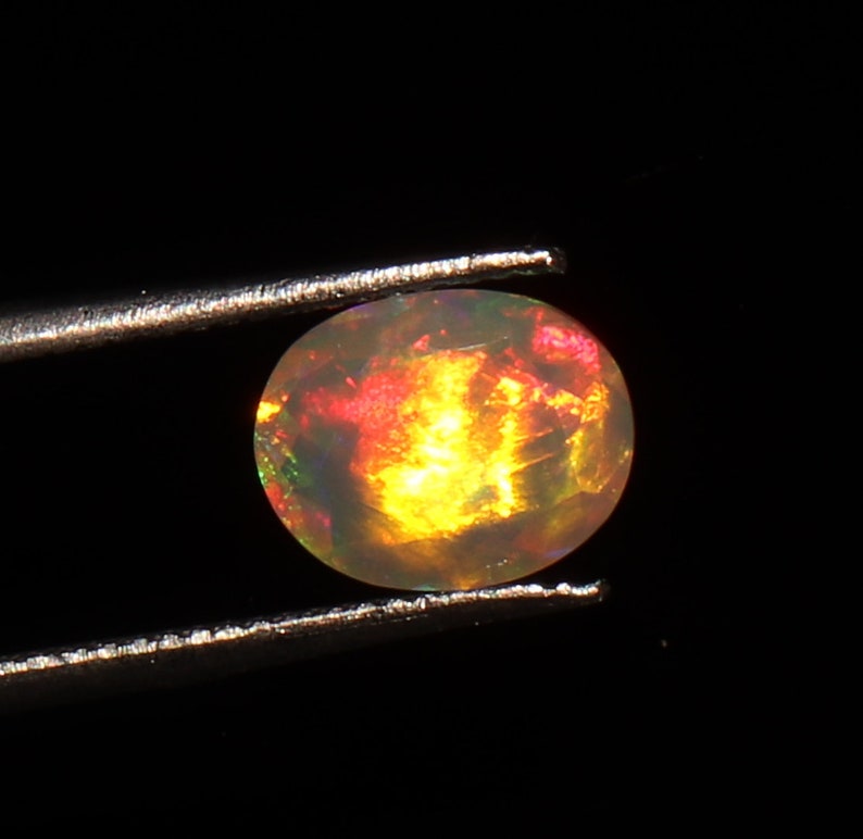 8x10 mm Handmade Natural Ethiopian Fire Opal cut stones Opal Stone Opal Ethiopian Opal Calibrated Opal Fire Opal s6391 1.70 ct