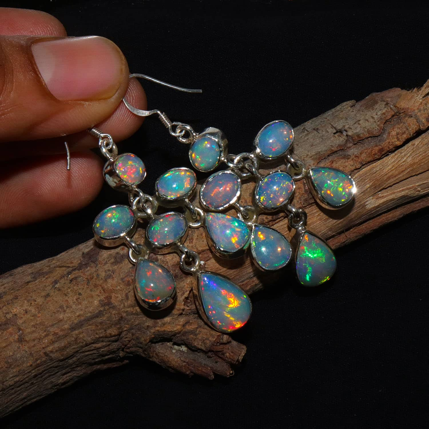 Australian Opal and Diamond 14kt Yellow Gold Earrings | Costco