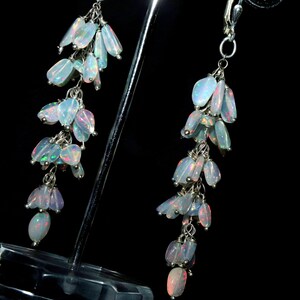Ethiopian Opal & Sterling Silver Teardrop Earrings main image 1