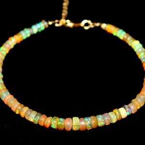Handmade Ethiopian Opal Beaded Bracelet (4 to 6 mm)