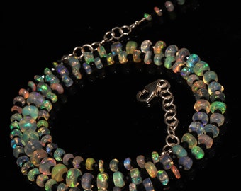 Ethiopian Fire Opal & Spinal Beads Necklace (2-5mm)
