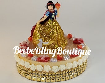 Adorno para tarta de Blancanieves de Disney.  Decoración de centro de mesa de Blancanieves.  Un gran recuerdo para tus recuerdos.