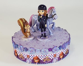 Disney Sofia the first.  Princess Sofia and Minimal centerpiece decoration.  A great keepsake for your memories.