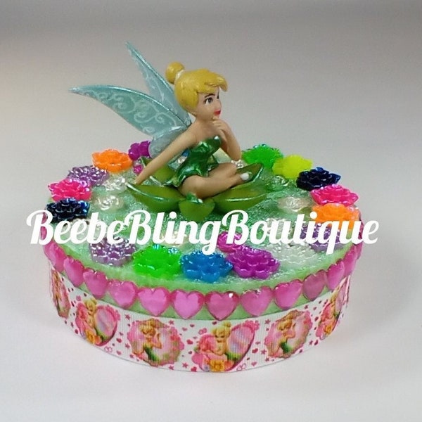 Disney Tinkerbell cake topper.  Fairy centerpiece decoration.  Makes a great Keepsake for your memories.