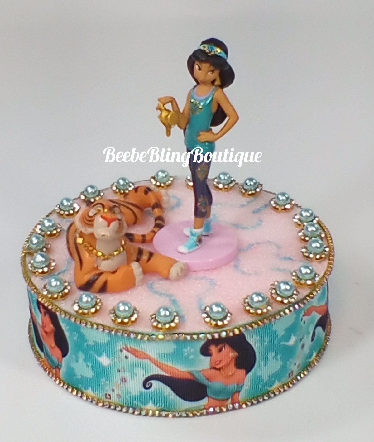 Disney Princess Jasmine Cake Topper. Disney Aladdin With Raja - Etsy