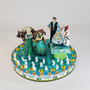 Disney Frozen Fever cake topper.  Frozen Fever centerpiece decoration.  A great keepsake for your memories.  Not fondant!