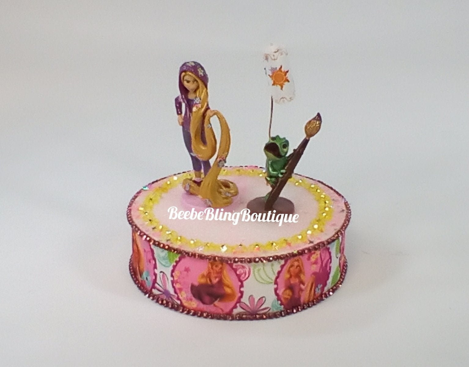 Disney Princess Rapunzel cake topper Disney Tangled with Pascal and lantern centerpiece decoration A great keepsake for your