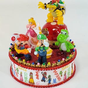 Adorno para tarta de Super Mario: Centro de mesa de recuerdo de Nintendo imagen 9