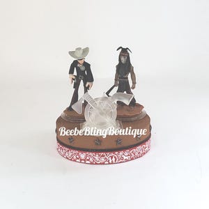 Disney Lone Ranger cake topper.  Lone Ranger centerpiece decoration.  A great keepsake for your memories.  Not fondant!