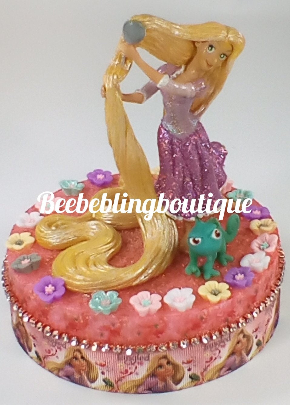 Disney Tangled cake topper. Princess Repunzel brushing her Etsy