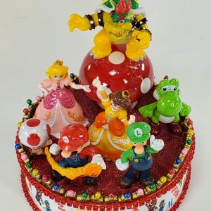 Adorno para tarta de Super Mario: Centro de mesa de recuerdo de Nintendo imagen 3