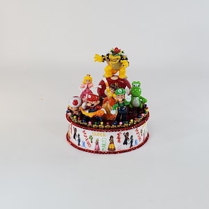Adorno para tarta de Super Mario: Centro de mesa de recuerdo de Nintendo imagen 10