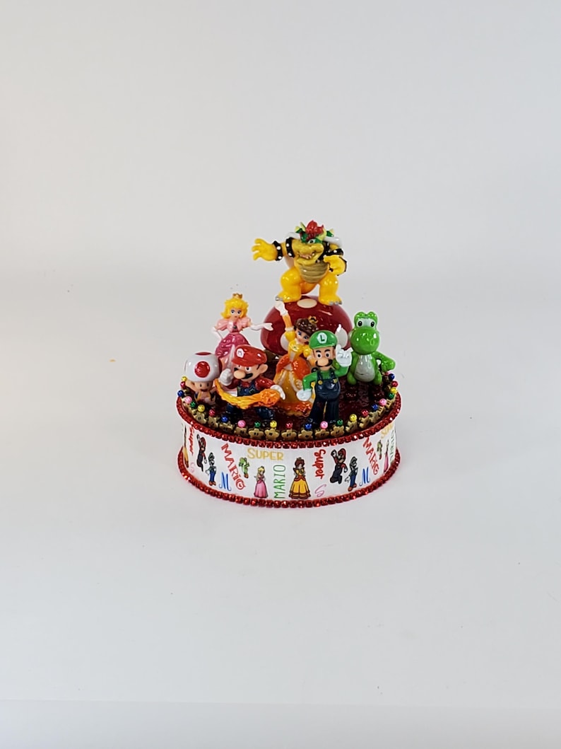 Adorno para tarta de Super Mario: Centro de mesa de recuerdo de Nintendo imagen 10