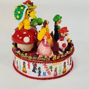 Adorno para tarta de Super Mario: Centro de mesa de recuerdo de Nintendo imagen 6