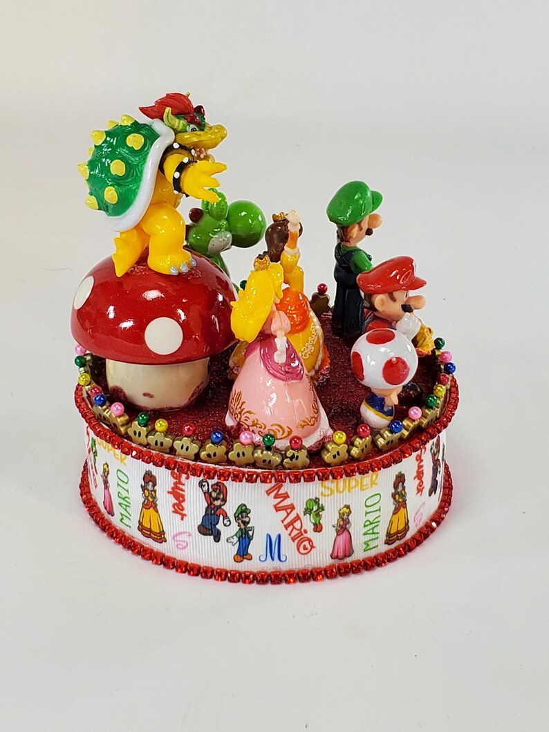 Adorno para tarta de Super Mario: Centro de mesa de recuerdo de Nintendo imagen 6