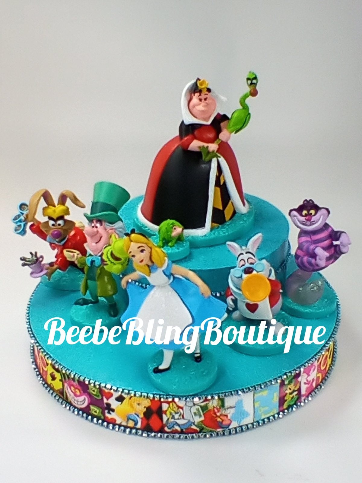 MINI: Alice in Wonderland CAKE TOPPER Cheshire Cat Queen of Hearts 6 Figure  Set Birthday Party Cupcakes Figurines Disney * Fast Shipping * Toy Doll Set