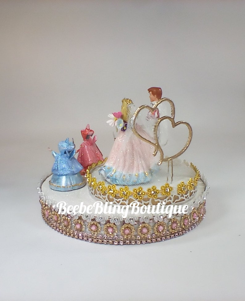 Disney Sleeping Beauty wedding cake topper or centerpiece