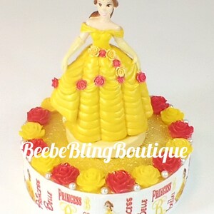 Disney Princess Belle Cake Topper. Beauty and Qbeast Centrepiece ...