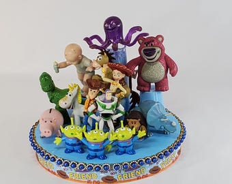 Disney Toy Story cake topper.  Toy Story 3 centerpiece decoration. A great keepsake for your memories. Not fondant!