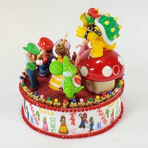 Adorno para tarta de Super Mario: Centro de mesa de recuerdo de Nintendo imagen 8