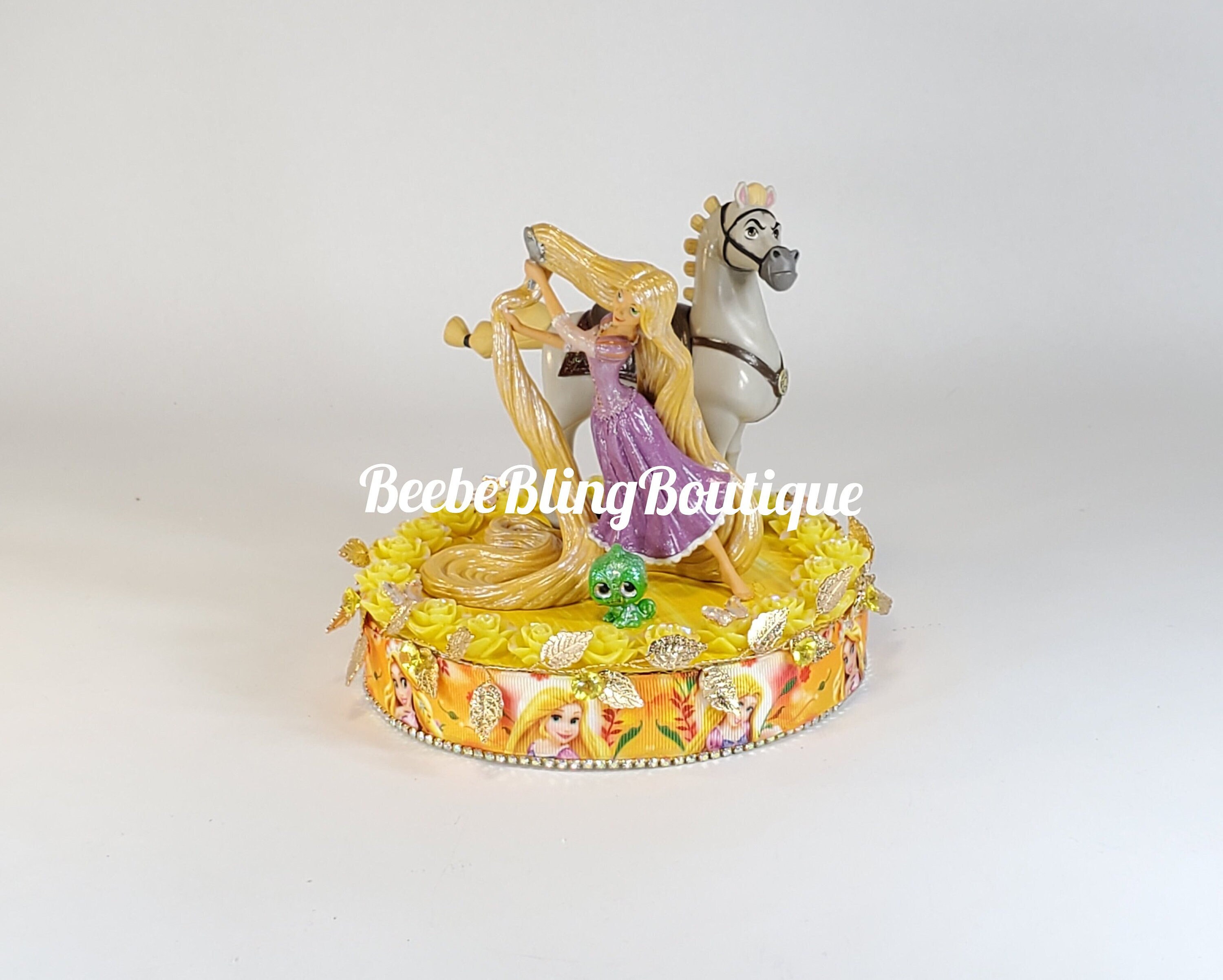 Disney Tangled cake topper Princess Rapunzel Pascal and Maximillion centerpiece decoration A great keepsake for your memories