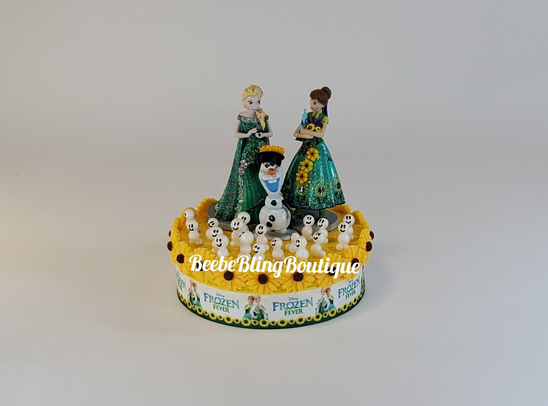 Disney Frozen Fever Cake Topper. Frozen Fever Centerpiece Decoration. A