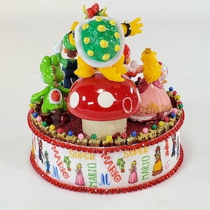 Adorno para tarta de Super Mario: Centro de mesa de recuerdo de Nintendo imagen 7