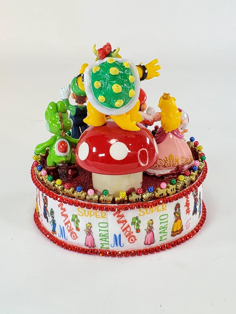 Adorno para tarta de Super Mario: Centro de mesa de recuerdo de Nintendo imagen 7