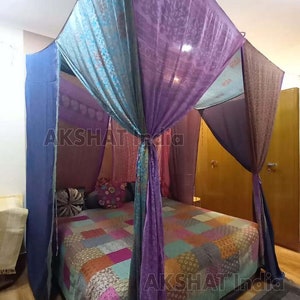 Recycled Sari CanopySari Canopy Décor,Sari Canopy Wedding,Boho Chic Sari Canopy,Sari Canopy Room Divider,Sari Canopy Backdrop