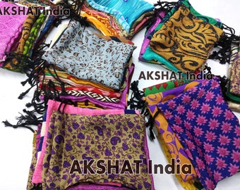 Sari gift bags, jewellery pouch, party gift bags, favor bags, drawstring pouch, reusable gift bags, jewelry pouch, eco friendly gifts