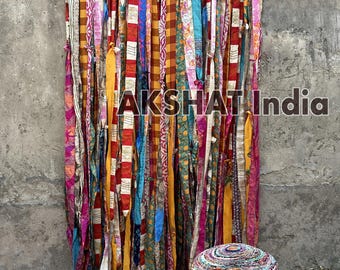 Boho GypsyVagabondFabricGarland,Curtain,Dorm,Teen Room, Decor,Backdrop Hippie,Indie,Fun Fabric Ideas,Gypsy curtains,Boho room,Fabric garland