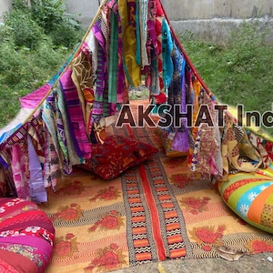Colorful Sari Bed Canopy ,Boho Sari Canopy, Indian Sari BedCanopy, BohemianCanopy,Vintage Sari Canopy,Gypsy Sari Canopy,Ethnic Sari Canopy,