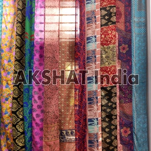 Window Curtain, Window Treatment Silk Sari Bohemian Curtain Indian Hippie Curtain, Boho Curtains, Patchwork Curtains, Living Room Curtain