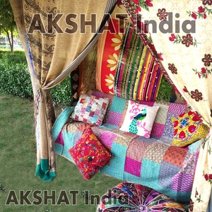 Boho Chic Sari Canopy, Sari Fabric Bed Canopy, Sari Canopy Wedding, Sari Canopy Room Divider, Sari Canopy Telón de fondo, Indian Sari Canopy Drapes,