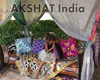 Handmade Indian Sari Canopy - multi color- Wedding & Event Decor"