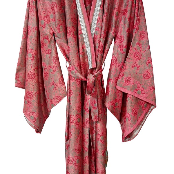 Luxury long kimono with  belt Beach outfit Unisex Caramel - assorted colours available